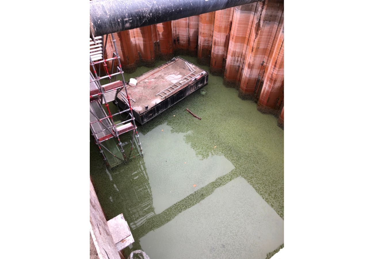 Unterwasserbeton mit Rückverankerung